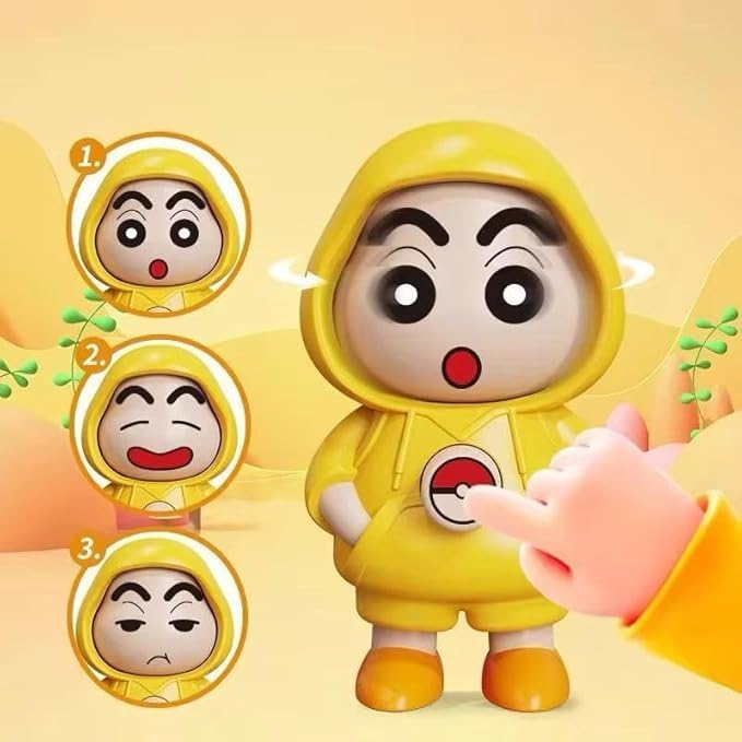 Shinchan Face Rotating Keychain Key Chain,Face Changing Key Holder Key Chain