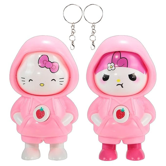Shinchan Face Rotating Keychain Key Chain,Face Changing Key Holder Key Chain