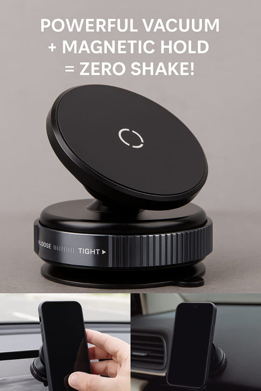 Vacuum Magnetic Phone Holder 360 – Ultimate Grip for Every Drive!