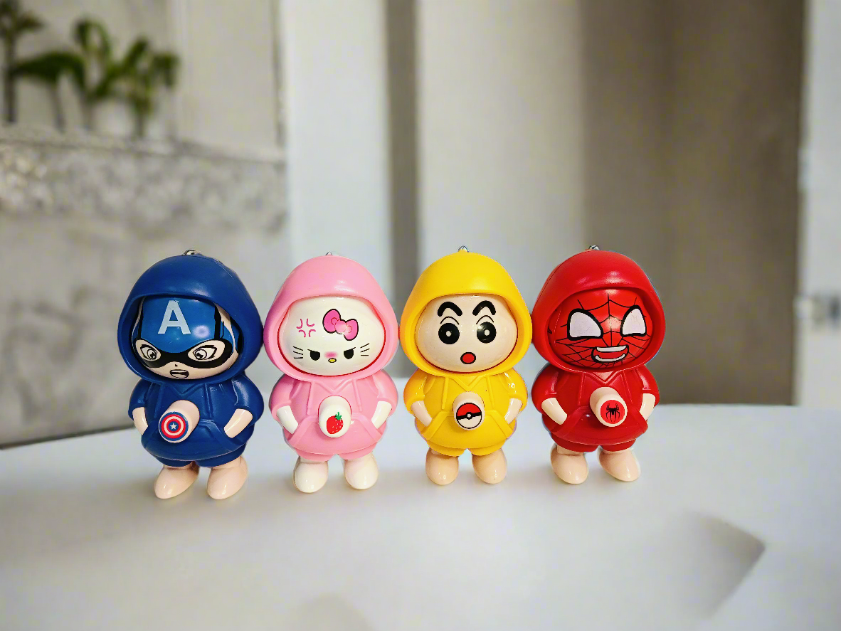 Shinchan Face Rotating Keychain Key Chain,Face Changing Key Holder Key Chain